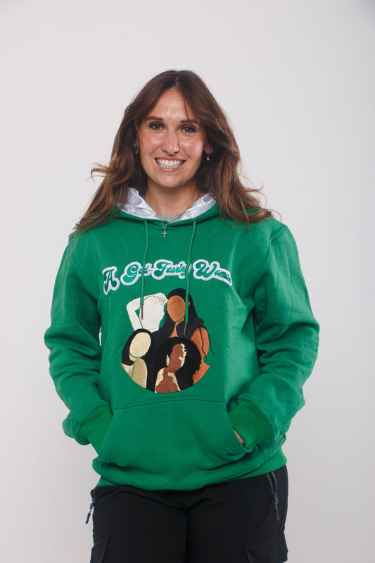 Grateful in Green Hoodie